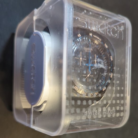 NEW Swatch Irony Blue in Dark Chronograph Men Watch YOB103 - Picture 12 of 12